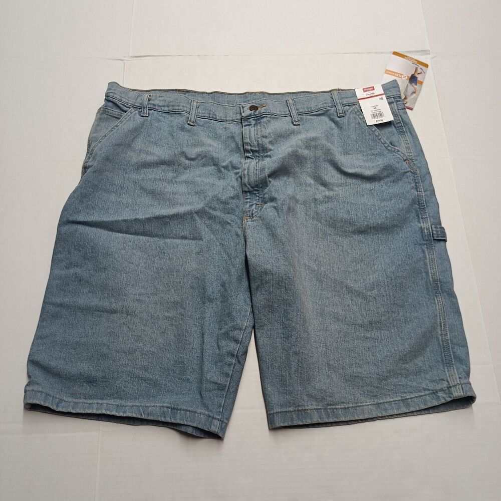 Wrangler Five Star Premium Carpenter Flex Denim Shorts Men's‎ 46 Light Blue